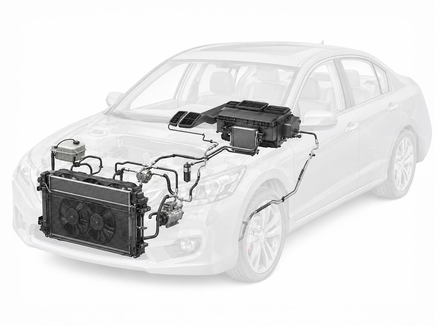 Air conditioning-heating system/radiators