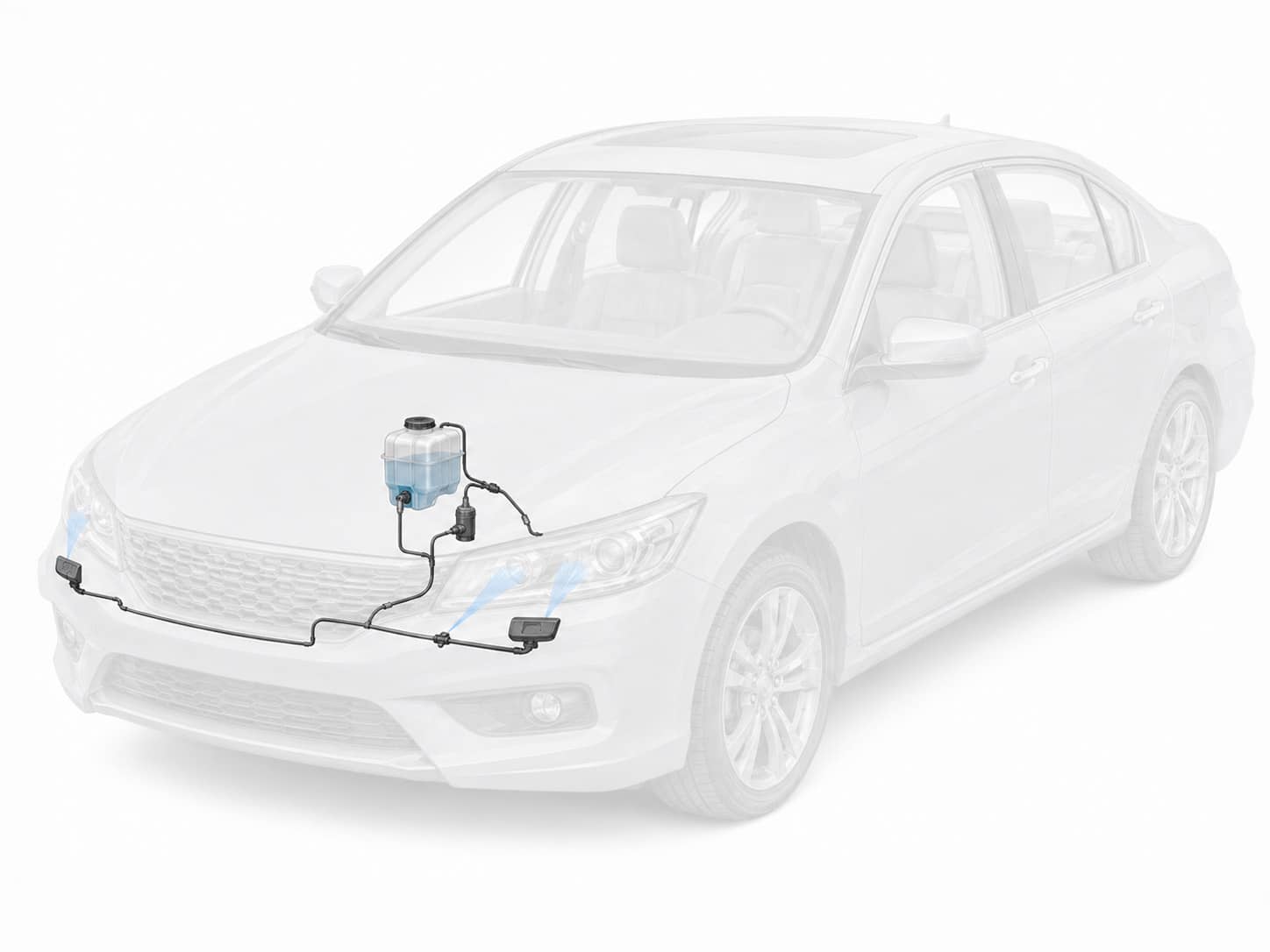 Headlight/headlamp washing/cleaning system